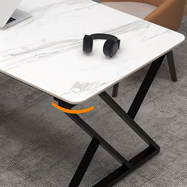 Contemporary Rectangular Writing Desk Stone Sled Base Office Desk Clearhalo 'furn' 'furn_office_desk' 'Furniture' 'furniture_office_desk' 'Office Desks' 'Office Furniture' 'office_desk' 1200x1200_68cfd09c-b355-4a35-9055-395d86933ba3