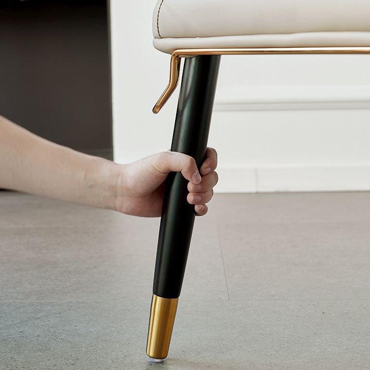 Scandinavian Style Leather Dining Chairs Armless Solid Back Chair for Kitchen Clearhalo ' kitchen&dining_furn' 'Dining Chairs' 'Dining Tables & Seating' 'dining_chair' 'furn' 'furn_dining_chair' 'Furniture' 'furniture_dining_chair' 'Kitchen & Dining Furniture' 'kitchen' 1200x1200_68d1060a-1ede-4d4e-b99b-d8676b6dfa00