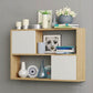 Modern Engineered Wood Bookcase, Geometric Bookshelf for Any Room, 25.5" H