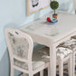 Simplicity Style Rectangle Glass Dining Site Table with 4 Legs