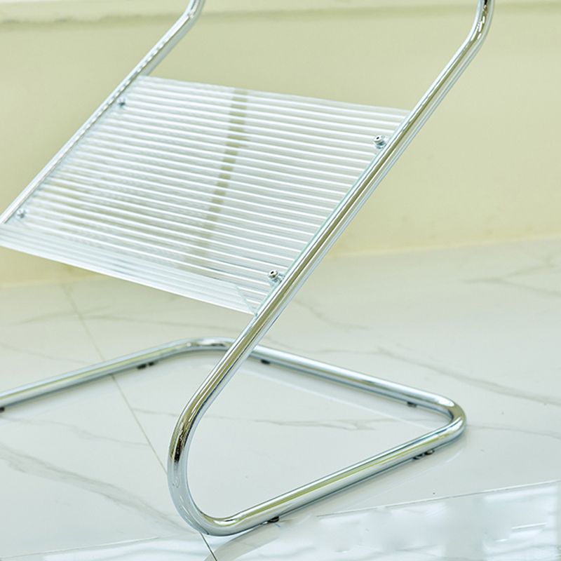 Mesa de vidrio de vidrio Top de la mesa de base abstracta de metal con soporte de revista