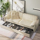 Pillow Top Arms Sleeper Sofa Scandinavian Upholstered Sofa Bed