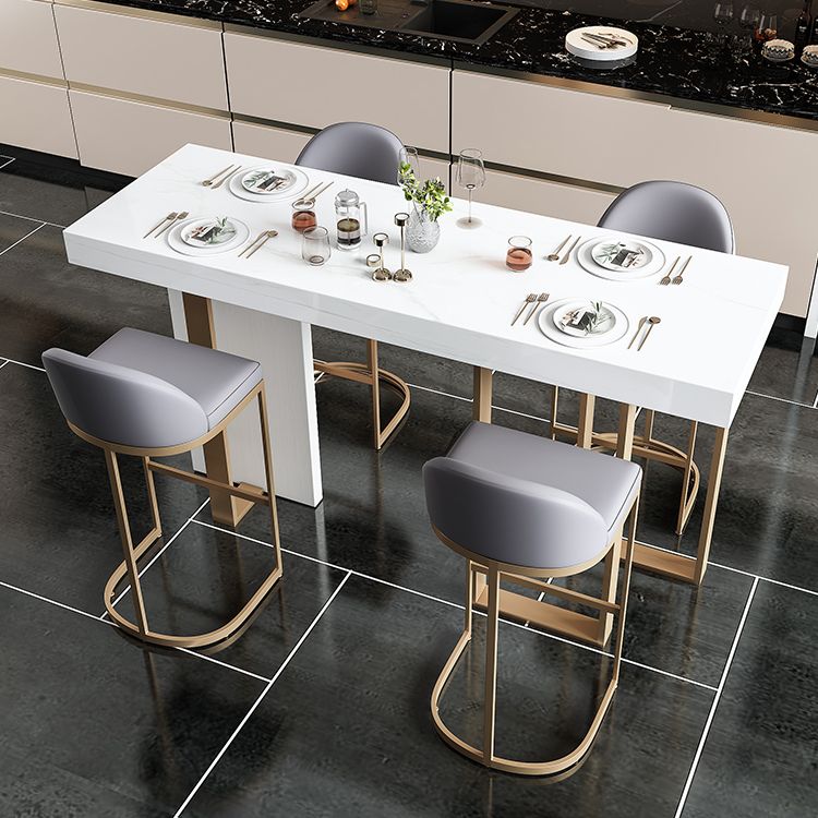 Bucket Faux Leather Dining Stool Low Back Bar Stool with Gold Metal Base Clearhalo 'Bar Furniture' 'Bar Stools' 'bar_stools' 'furn' 'furn_bar_stools' 'Furniture' 'Kitchen & Dining Furniture' 1200x1200_68d747a1-f6f8-499b-a881-1a923c3c400e
