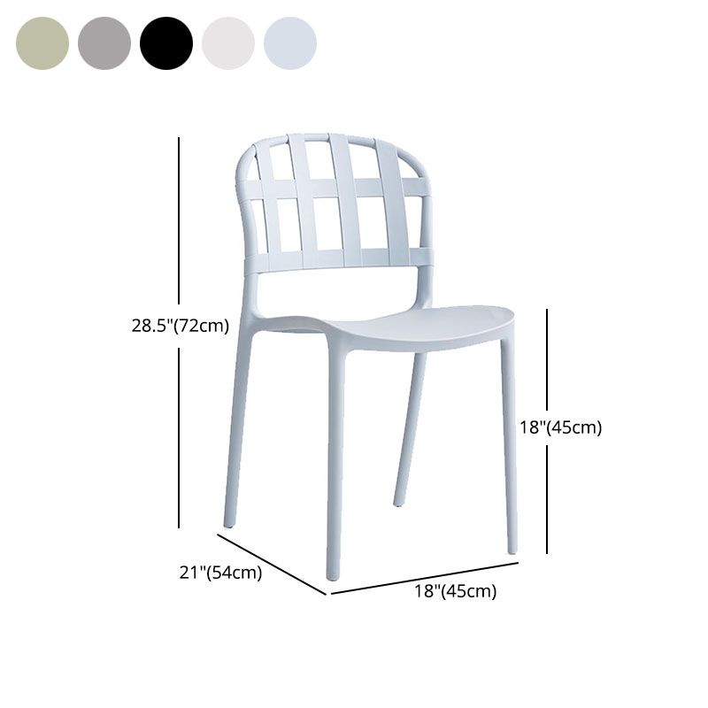 Scandinavian Style Armless Open Back Chairs Stacking Plastic Side Chair Clearhalo ' kitchen&dining_furn' 'Dining Chairs' 'Dining Tables & Seating' 'dining_chair' 'furn' 'furn_dining_chair' 'Furniture' 'furniture_dining_chair' 'Kitchen & Dining Furniture' 'kitchen' 1200x1200_68d86aa4-5a18-433c-8442-9d16efb29d1d