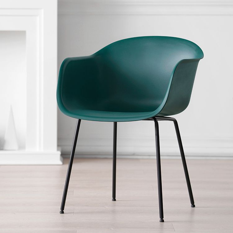 Industrial Design Plastic Dining Side Chairs Solid Back Arm Side Chair Clearhalo ' kitchen&dining_furn' 'Dining Chairs' 'Dining Tables & Seating' 'dining_chair' 'Furniture' 'furniture_dining_chair' 'Kitchen & Dining Furniture' 'kitchen' 1200x1200_68d8ac1d-c264-47fd-86ef-1c22146c13a7