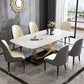1/4/5/7 Pieces Rectangular Dining Set Luxurious Sintered Stone Top Dinette Table Set Clearhalo 'Dining Room Sets' 'Dining Tables & Seating' 'dining_room_set' 'furn' 'furn_dining_room_set' 'Furniture' 'Kitchen & Dining Furniture' 1200x1200_68da3260-3288-476f-9e2c-6b7600bd6219