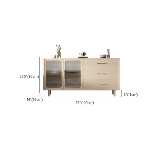 3-Drawer Sideboard Buffet Stone e Server in legno ingegnerizzato