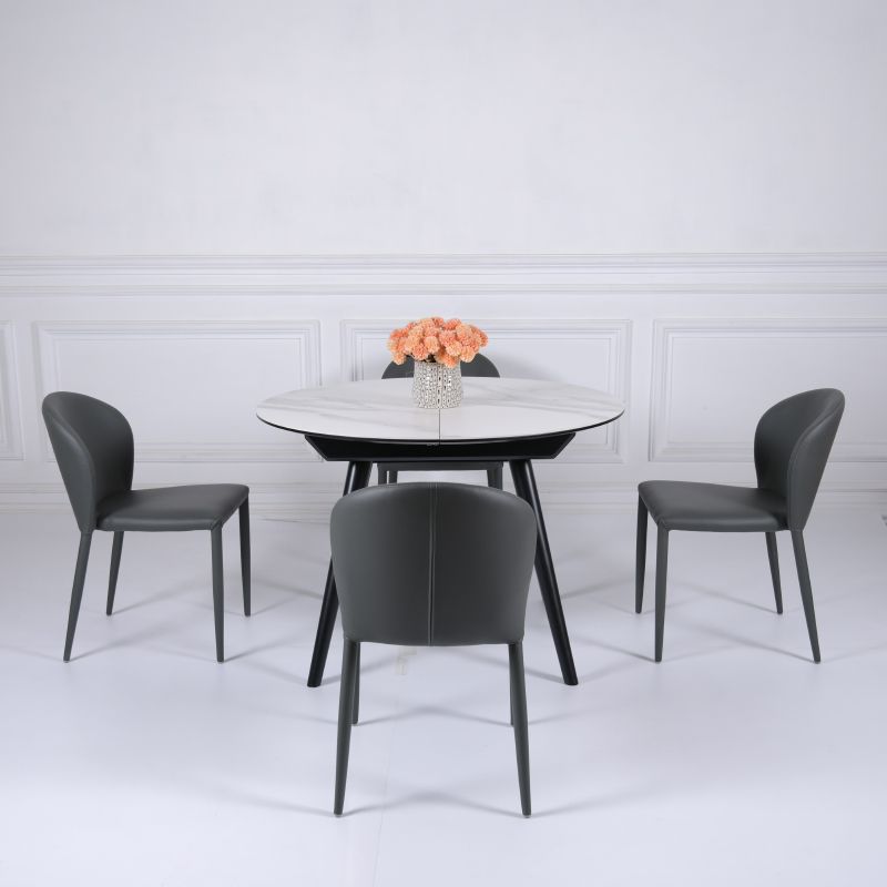 Minimalist Style Armless Solid Back Side Chairs Leather Dining Chairs for Home Clearhalo ' kitchen&dining_furn' 'Dining Chairs' 'Dining Tables & Seating' 'dining_chair' 'furn' 'furn_dining_chair' 'Furniture' 'furniture_dining_chair' 'Kitchen & Dining Furniture' 'kitchen' 1200x1200_68dba5a1-012a-44ae-a1db-fec4d257e089