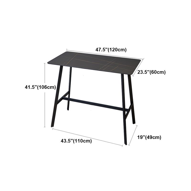 Contemporary Rectangle Table Dining Bar Counter Table for Kitchen Clearhalo 'Bar Furniture' 'Bar Tables' 'bar_tables' 'furn' 'furn_bar_tables' 'Furniture' 'furniture_bar_tables' 'Kitchen & Dining Furniture' 1200x1200_68dc2df2-9c06-49a9-99b7-50761d70ebf8