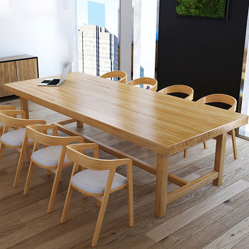 Solid Wood Rectangle Industrial Dining Table Wood Top Table with Trestle Base Clearhalo ' dining_table' 'Dining Tables & Seating' 'Dining Tables' 'furn' 'furn_dining_table' 'Furniture' 'furniture_dining_table' 'Kitchen & Dining Furniture' 'kitchen&dining_furn' 'kitchen' 'kitchen_dining_table' 1200x1200_68dce4b8-76fc-4203-bc3b-ee64a2b6e0c3