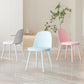 Sillas de comedor sin brazos modernas silla lateral de plástico para comedor