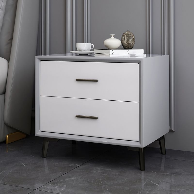 Modern Imitation Wood Nightstand 2-Drawer Storage 18 Inch H Night Table with Legs Clearhalo 'Bedroom Furniture' 'furn' 'furn_night_stand' 'Furniture' 'night_stand' 'Nightstands' 1200x1200_68e2d782-b182-4d68-be53-3cd83fa5c692