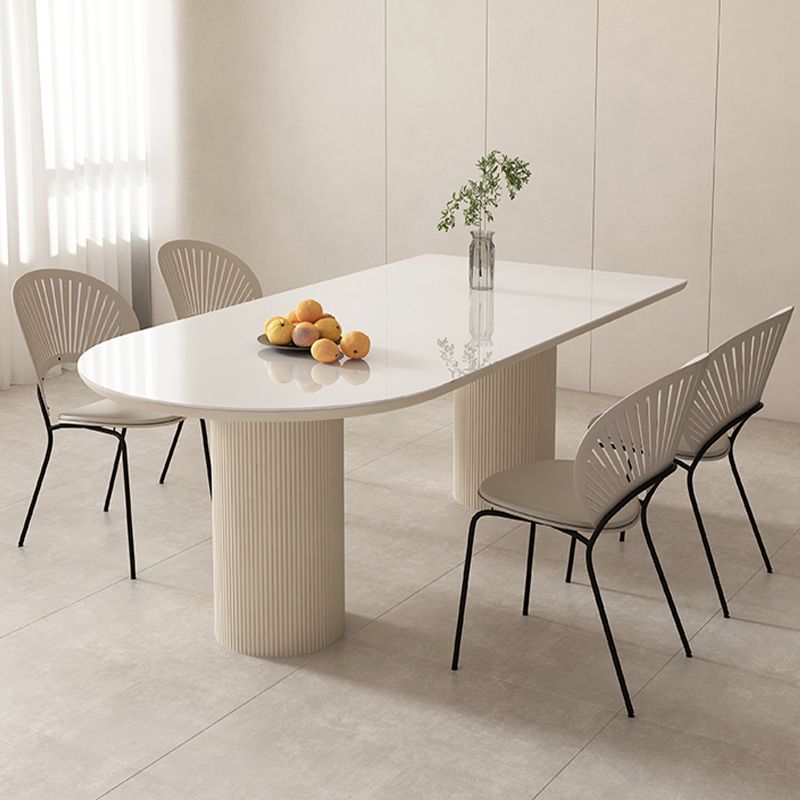 Sintered Stone Table White Dining Table for Kitchen Dining Room