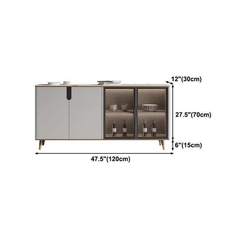 33.46"H Sideboard Glam Style Dining Server for Kitchen and Living Room Clearhalo 'buffet_sideboard' 'Buffets & Sideboards' 'furn' 'furn_buffet_sideboard' 'Furniture' 'Kitchen & Dining Furniture' 1200x1200_68e429d2-f200-444e-b508-1c032ae746f6