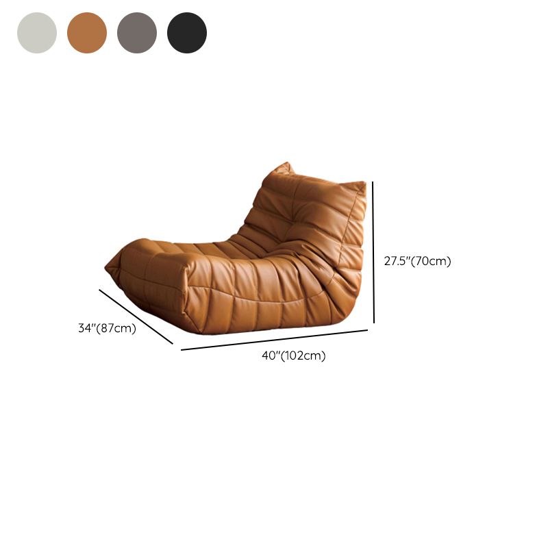 Asiento estacionario de cuero con sofá de 40 "de ancho con mechones divididos con mechones.