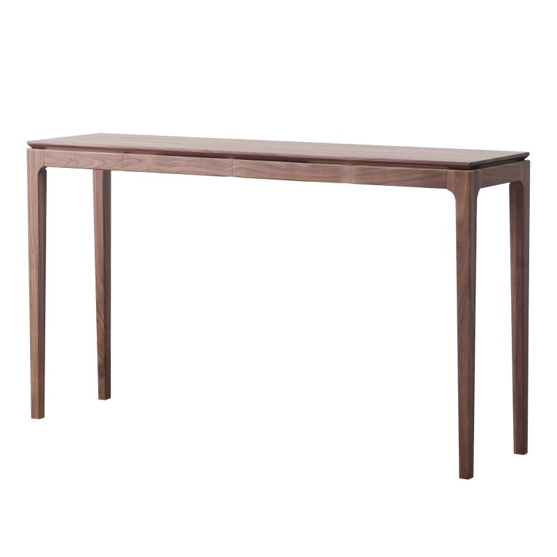 Mid-Century Modern Sofa Table 4 Legs Wood Rectangle Storage Walnut Console Table Clearhalo 'Console Tables' 'console_tables' 'Entry & Mudroom Furniture' 'furn' 'furn_console_tables' 'Furniture' 1200x1200_68e5b934-a94b-4c47-a3ac-ee13d895b9fd