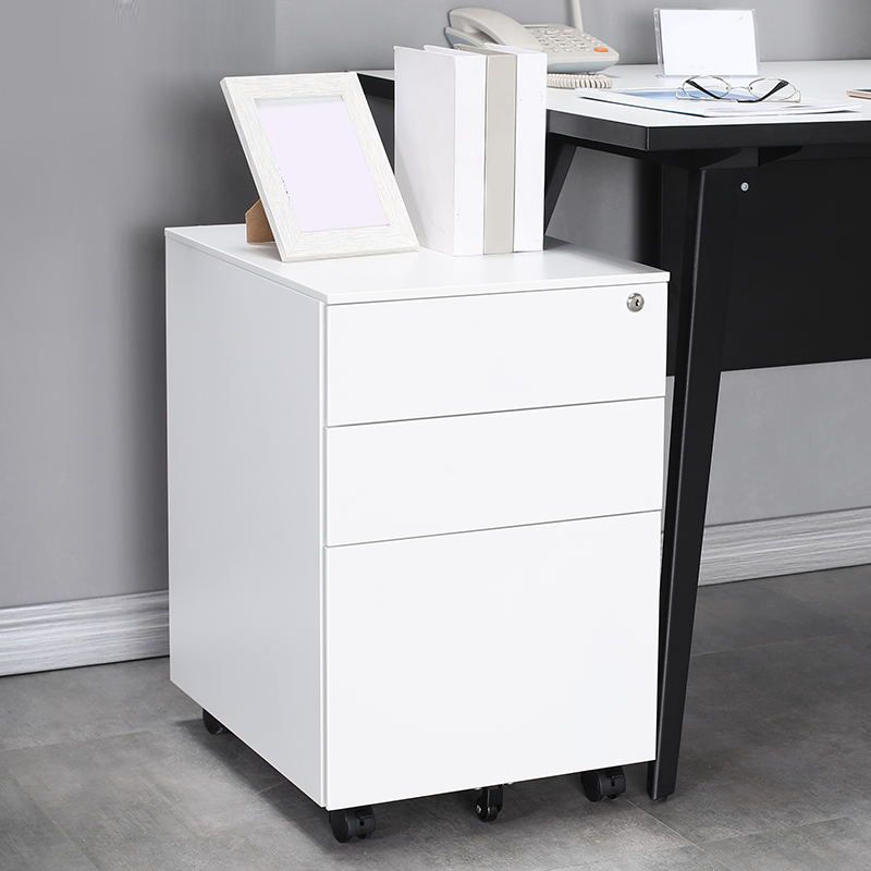 Modern File Cabinets Metal Frame File Pedestal with Key Lock for Office Clearhalo 'Filing Cabinets' 'filling_cabinets' 'furn' 'furn_filling_cabinets' 'Furniture' 'Office Furniture' 1200x1200_68e89860-ee79-476a-a756-9682c8b7c9a3