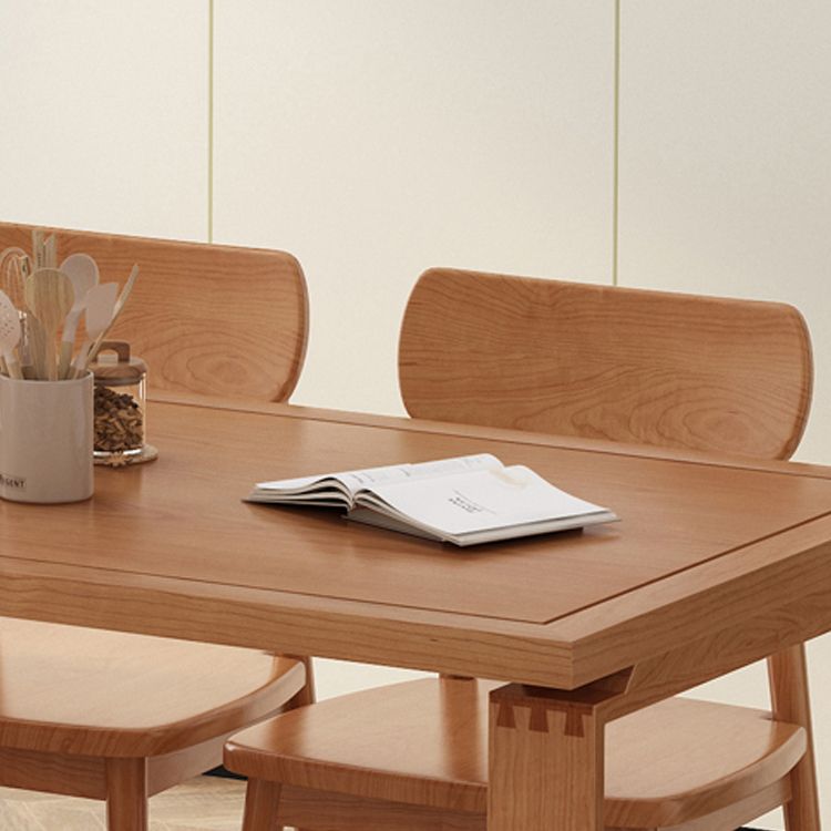Solid Wood Dining Room Table Rectangle Dinner Room Kitchen Table