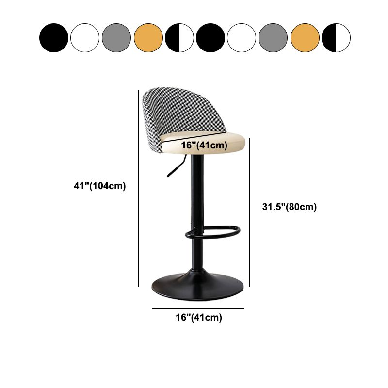 Modern Home Adjustable Height Stool Matte Finish Upholstered Bar Stools Clearhalo 'Bar Furniture' 'Bar Stools' 'bar_stools' 'furn' 'furn_bar_stools' 'Furniture' 'furniture_bar_stools' 'Kitchen & Dining Furniture' 1200x1200_68ea6bc6-c3f9-47ee-838b-3ed79a5af69e