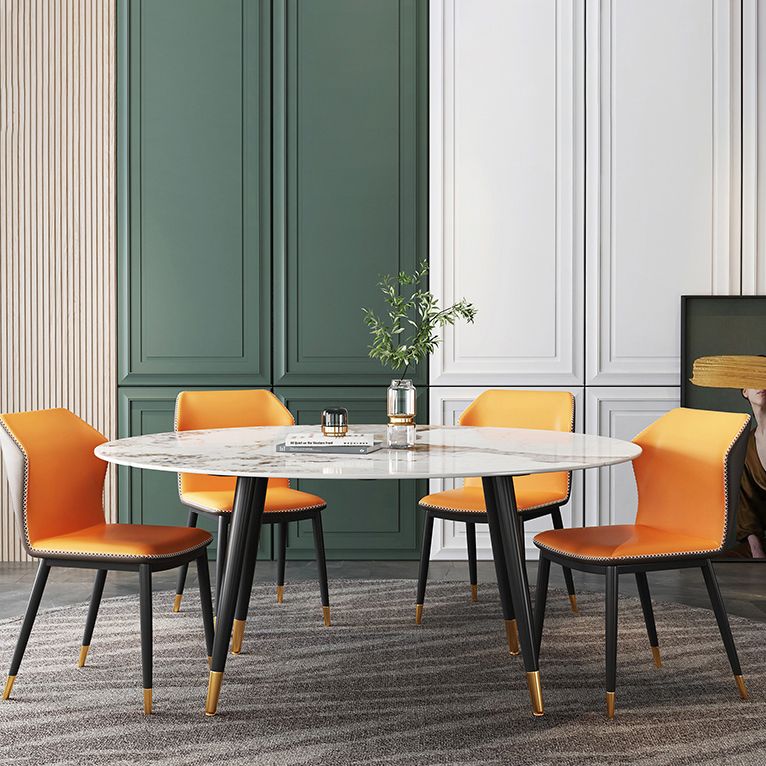 Traditional Luxury Round Drop-Leaf Dining Table Stone Furniture for Dining Room Clearhalo ' dining_table' 'Dining Tables & Seating' 'Dining Tables' 'furn' 'furn_dining_table' 'Furniture' 'furniture_dining_table' 'Kitchen & Dining Furniture' 'kitchen&dining_furn' 'kitchen' 'kitchen_dining_table' 1200x1200_68ee204f-118c-44fb-8634-fbe9d2aaadde