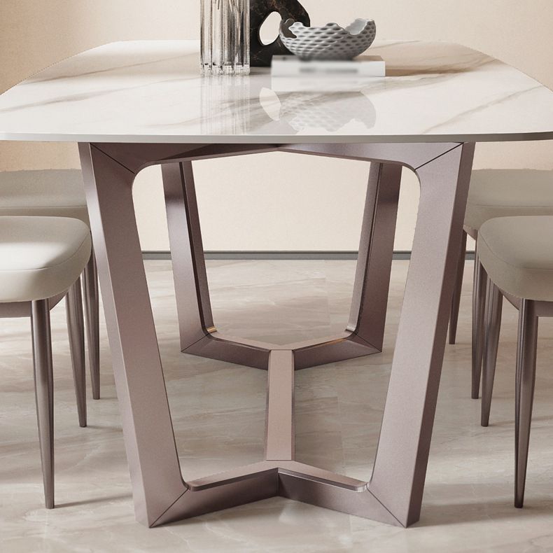 Nordic Sintered Stone Dining Set Rectangle 1/2/5/6/7 Pieces Dining Table with Chairs Clearhalo 'Dining Room Sets' 'Dining Tables & Seating' 'dining_room_set' 'furn' 'furn_dining_room_set' 'Furniture' 'furniture_dining_room_set' 'Kitchen & Dining Furniture' 1200x1200_68ee608f-8449-4a8f-b355-0caa7d88bc7e