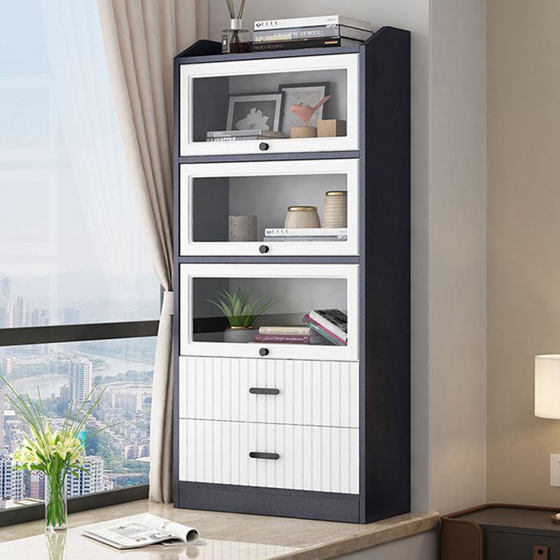 Contemporary Wood Bookshelf Standard Book Shelf for Home Office 11.8" Wide Clearhalo 'Bookcases' 'furn' 'furn_bookcases' 'Furniture' 'Office Furniture' 1200x1200_68efe0d7-1f85-4377-a5f6-aafdebcf5021