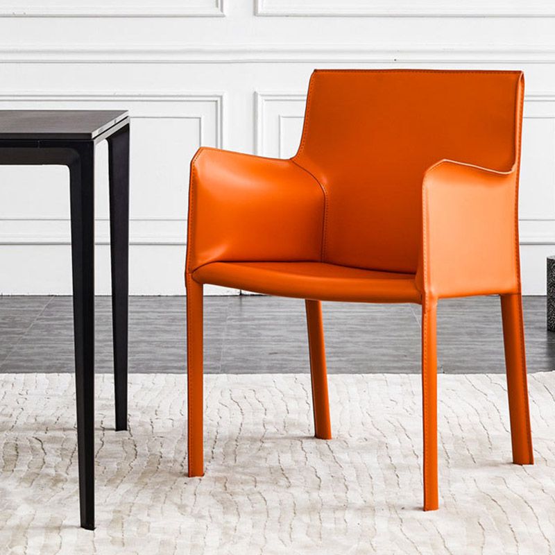 工業用布張りのアームダイニングチェアキッチンパーソンズチェア