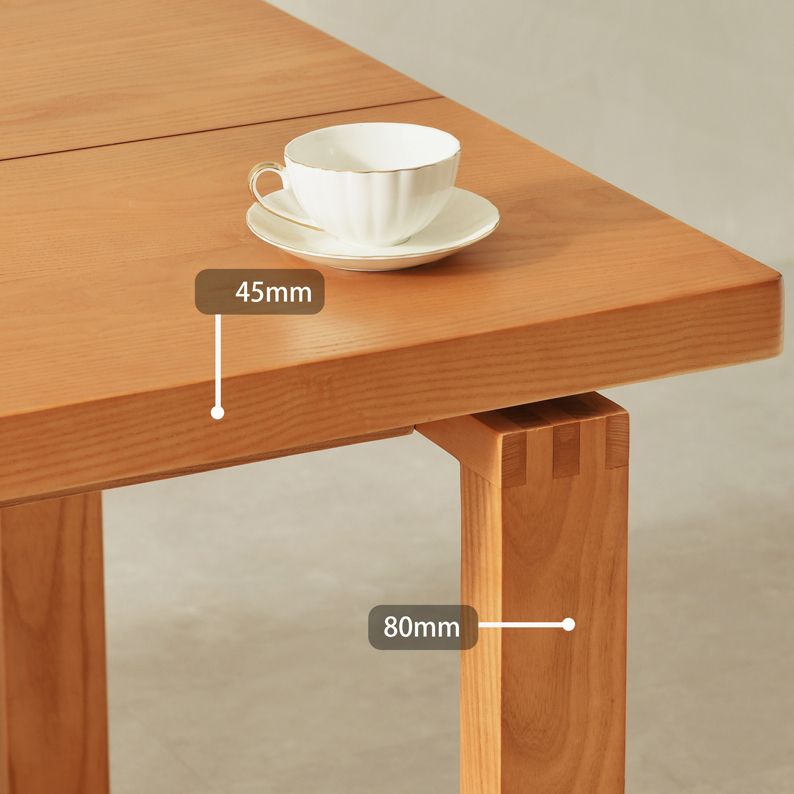 Juego de comedor moderno de 1/3/3/5 piezas, juego de comedor rectangular de madera maciza en color natural