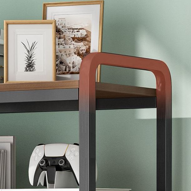 Industrial Open Etagere Bookshelf Steel Frame Manufactured Wood Shelf Bookshelf Clearhalo 'Bookcases' 'furn' 'furn_bookcases' 'Furniture' 'furniture_bookcases' 'kitchen' 'kitchen_bookcases' 'Living Room Furniture' 'Office Furniture' 1200x1200_68f31f32-a307-4770-8643-c0b528621400