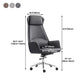 Moderner schwarzer Lederschischstuhl mit Hight in Home Office Stuhl