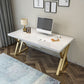Glam Solid Wood Office Desk 29.53 "Tall Rectangular Writing Desk