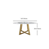 Glam Style Stone Round Dining Table with Gold Base for Living Room Clearhalo 'Dining Tables & Seating' 'Dining Tables' 'dining_table' 'furn' 'furn_dining_table' 'Furniture' 'Kitchen & Dining Furniture' 1200x1200_68f3fd0e-80d6-4601-959d-7cf84e6a1735