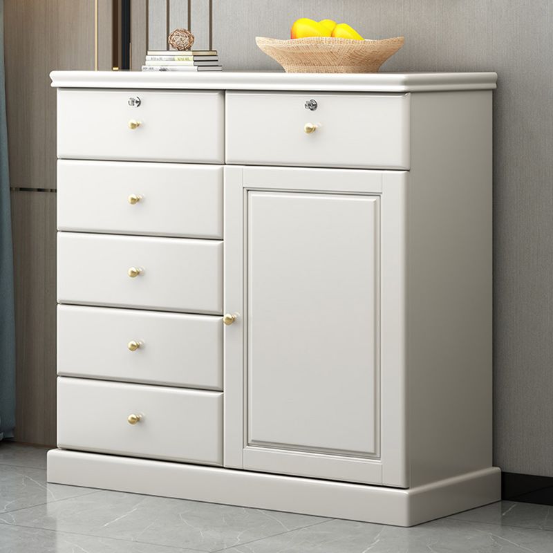39.4" Tall Solid Wood Chest 6 - Drawer and 1 - Door Accent Cabinet Clearhalo 'Cabinets & Chests' 'cabinets_chests' 'furn' 'furn_cabinets_chests' 'Furniture' 'Living Room Furniture' 1200x1200_68f5d8f8-40dc-43d1-8d36-b5711643a944