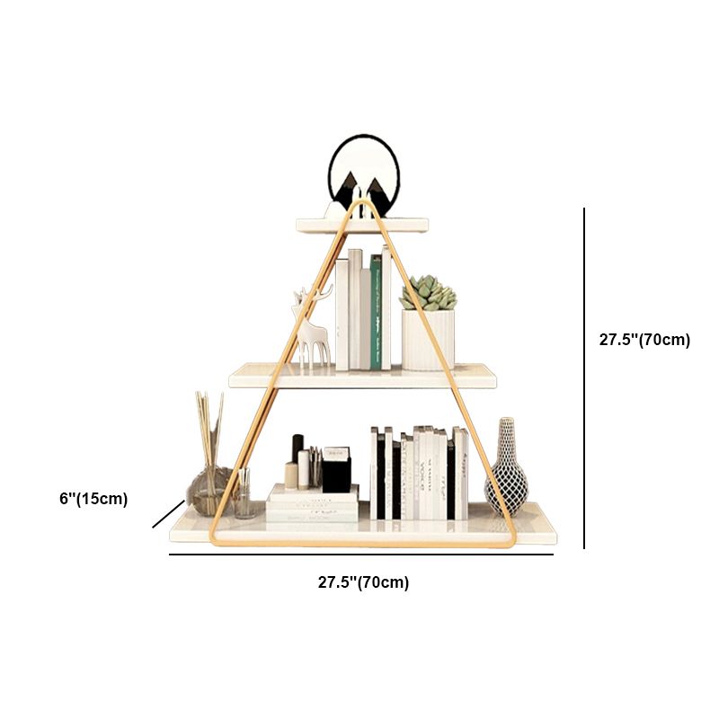 Libreria aperta libreria leggera in metallo di lusso in metallo a 3 livelli