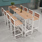 Table de comptoir en bois rectangulaire moderne, ensemble de Table de Bar 1/5/9 pièces pour café