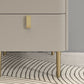 Faux Wood -Nachtschrank Beine enthalten Akzenttisch -Nachttisch mit 2 Schubladen