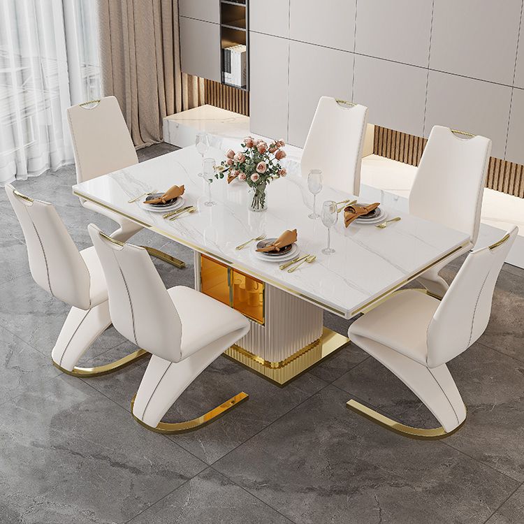 Traditional Luxury Dining Table White Rectangle Sintered Stone Table Clearhalo ' dining_table' 'Dining Tables & Seating' 'Dining Tables' 'furn' 'furn_dining_table' 'Furniture' 'furniture_dining_table' 'Kitchen & Dining Furniture' 'kitchen&dining_furn' 'kitchen' 'kitchen_dining_table' 1200x1200_68f7342d-e80b-4772-87b1-1c7f675e3d77