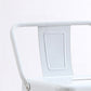 Contemporary Metal Barstool Low Back Counter Stool with Iorn 4 Legs