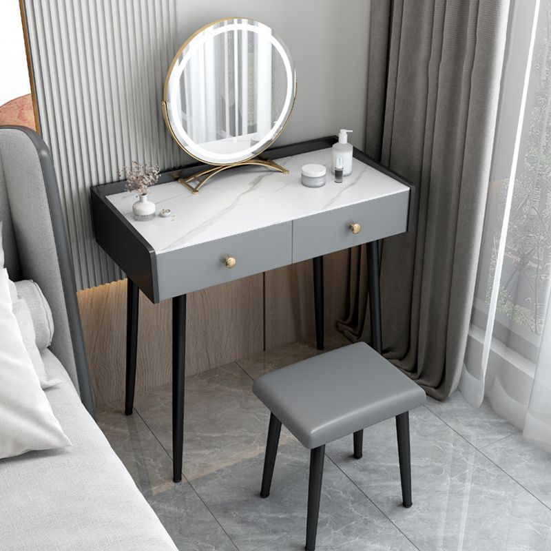 Hedendaagse stenen ijdelheid, opslaglade met ontlasting, zwart/wit