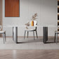 Mesa de comedor de estilo moderno mesa de doble pedestal de piedra sinterizada para el hogar