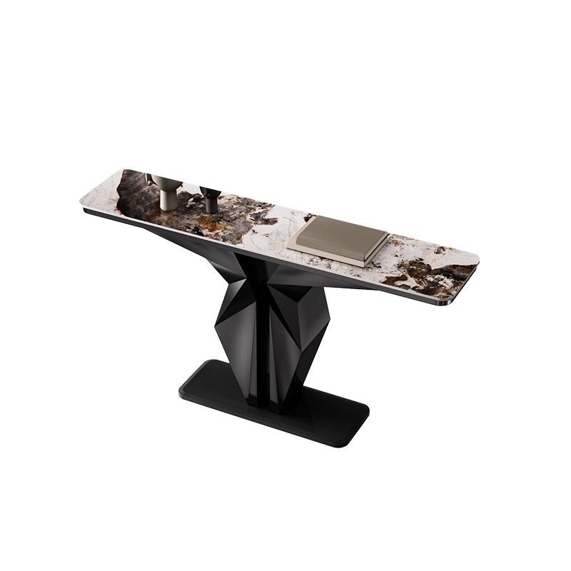 Glam Metal Console Table Rectangle Console Sofa Table for Hall Clearhalo 'Console Tables' 'console_tables' 'Entry & Mudroom Furniture' 'furn' 'furn_console_tables' 'Furniture' 1200x1200_68fc8f09-5937-4e70-a1d9-6ab467a9d4c3