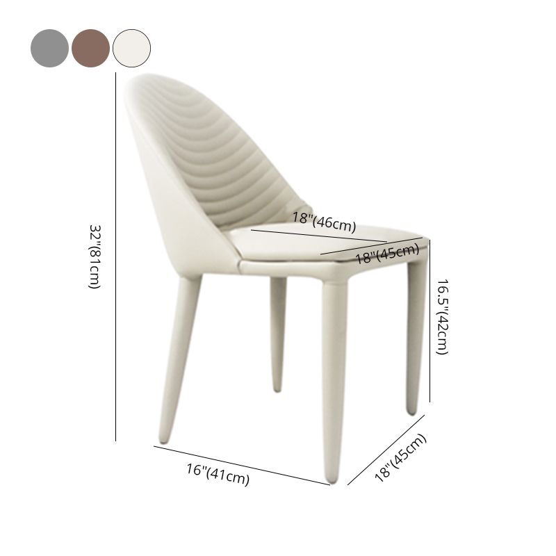 Modern PU Leather Dining Chair Armless Metal Dining Room Chairs for Home Use Clearhalo ' kitchen&dining_furn' 'Dining Chairs' 'Dining Tables & Seating' 'dining_chair' 'furn' 'furn_dining_chair' 'Furniture' 'furniture_dining_chair' 'Kitchen & Dining Furniture' 'kitchen' 1200x1200_68fdde95-093c-4366-a43b-75668da7a976