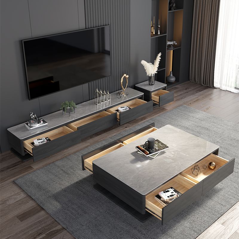 15"H Contemporary Cocktail Table Stone Rectangle Coffee Table Clearhalo 'Coffee & Accent Tables' 'Coffee Tables' 'coffee_tables' 'furn' 'furn_coffee_tables' 'Furniture' 'Living Room Furniture' 1200x1200_68fe036f-085f-4469-aae6-94b8c3433852