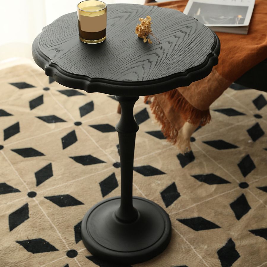 Tavolo rotondo in legno massiccio con base a base di piedistallo Base laterale in stile country francese