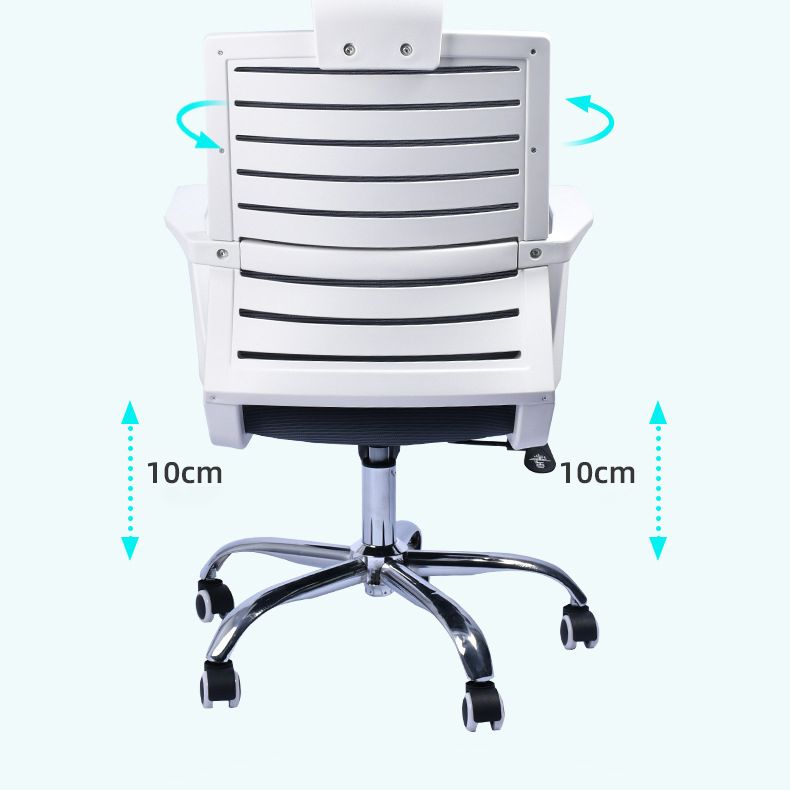 Zeitgenössischer Schwenkstuhl Mikrofaser Task Arm Stuhl mit Rädern