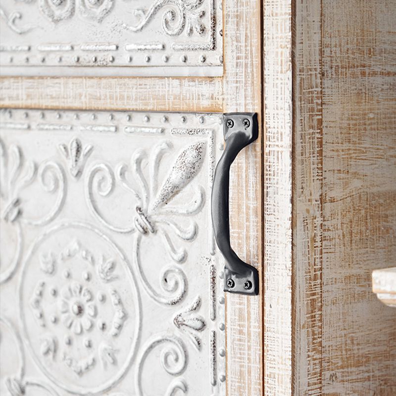 Industrial Wood Accent Cabinet White Accent Cabinet in Distressed Finish Clearhalo 'Cabinets & Chests' 'cabinets_chests' 'furn' 'furn_cabinets_chests' 'Furniture' 'Living Room Furniture' 1200x1200_68ff6547-f2bb-46c8-8e92-9ee415b47c44