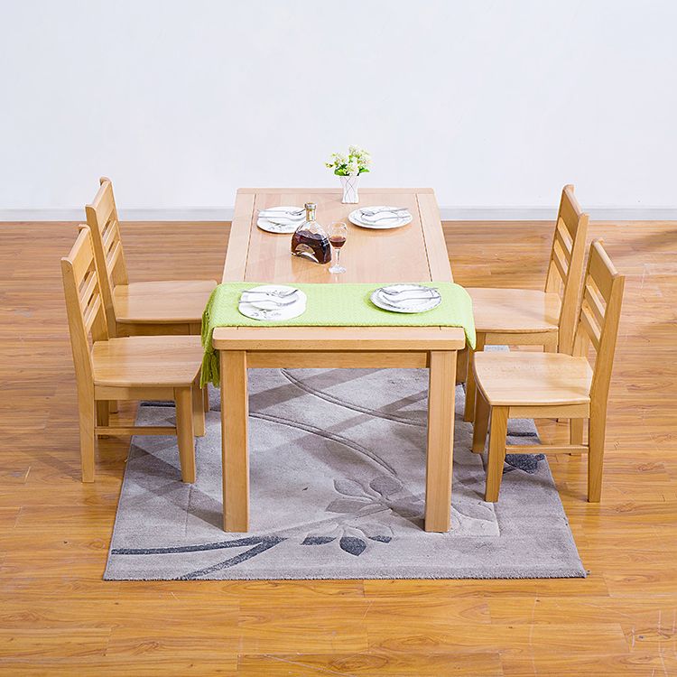Rectangle Beech Wood Table in Nature Modern Dining Table with 4 Legs for Restaurant Clearhalo ' dining_table' 'Dining Tables & Seating' 'Dining Tables' 'furn' 'furn_dining_table' 'Furniture' 'furniture_dining_table' 'Kitchen & Dining Furniture' 'kitchen&dining_furn' 'kitchen' 'kitchen_dining_table' 1200x1200_6900345e-6767-42df-8266-d40828675239