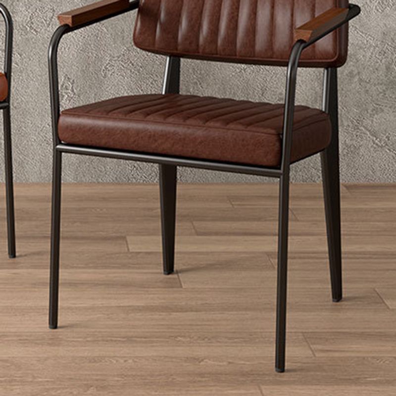 Industrial Kitchen Dining Side Chair Open Back Dining Arm Chair Clearhalo 'Dining Chairs' 'Dining Tables & Seating' 'dining_chair' 'furn' 'furn_dining_chair' 'Furniture' 'Kitchen & Dining Furniture' 1200x1200_6901cfa1-0475-480d-acb7-7867f1718195