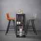 Modern Style Low Back Bar-stool Pu Leather Counter Bar Stool with Metal Legs for Home