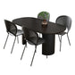Modern Style Oval Dining Table Double Pedestal Dining Table with Black Legs Clearhalo ' dining_table' 'Dining Tables & Seating' 'Dining Tables' 'furn' 'furn_dining_table' 'Furniture' 'furniture_dining_table' 'Kitchen & Dining Furniture' 'kitchen&dining_furn' 'kitchen' 'kitchen_dining_table' 1200x1200_69036924-26e5-4606-a807-bcbfb222de02